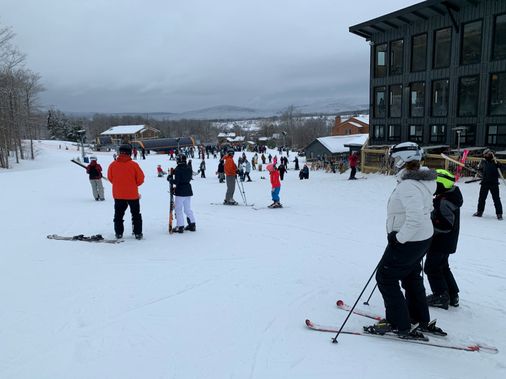 People at the base of Timberline Resort