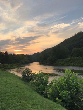 The Elk River at sunset