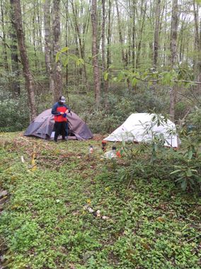 A campsite on the Allegheny Trail