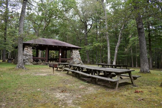A CCC picnic Shelter at Babcock State Park